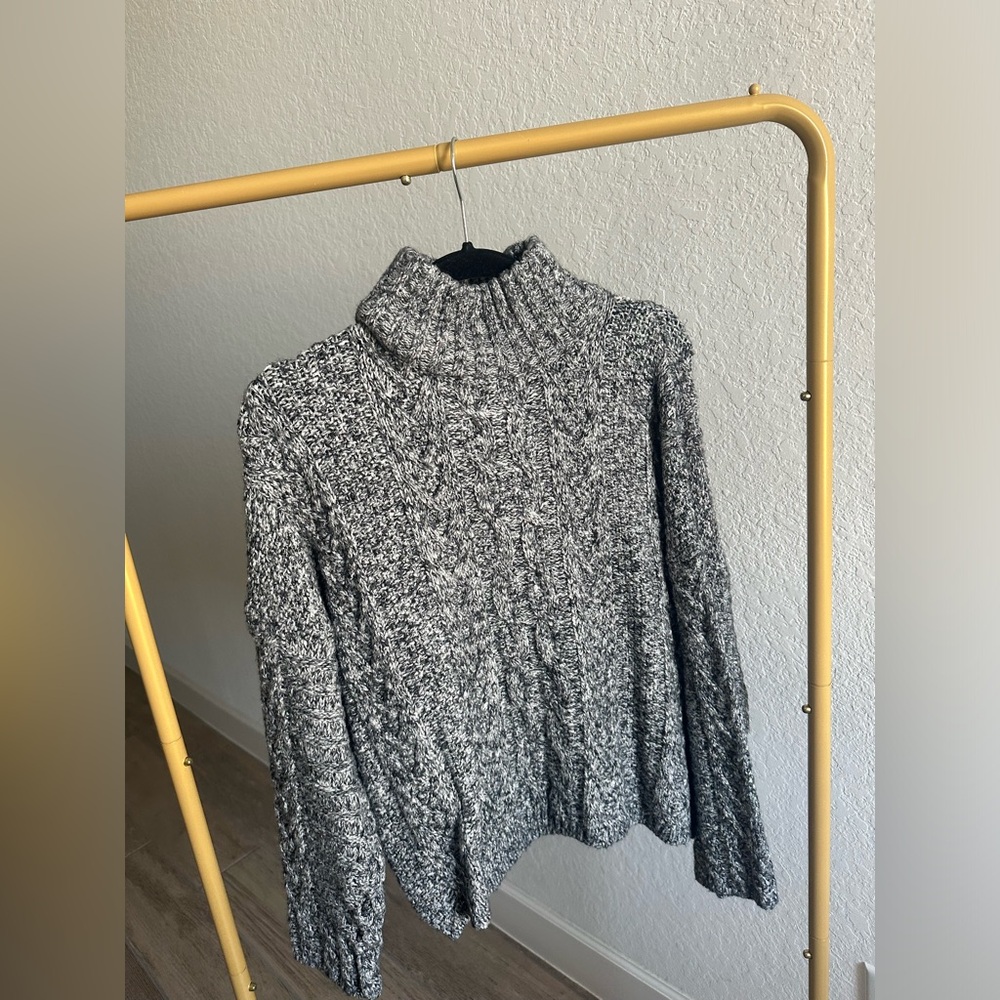 Gray Turtleneck Sweater